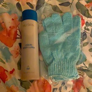 Nuskin Liquid Body Lufra and Exfoliating Gloves BOTH New In Package